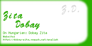 zita dobay business card